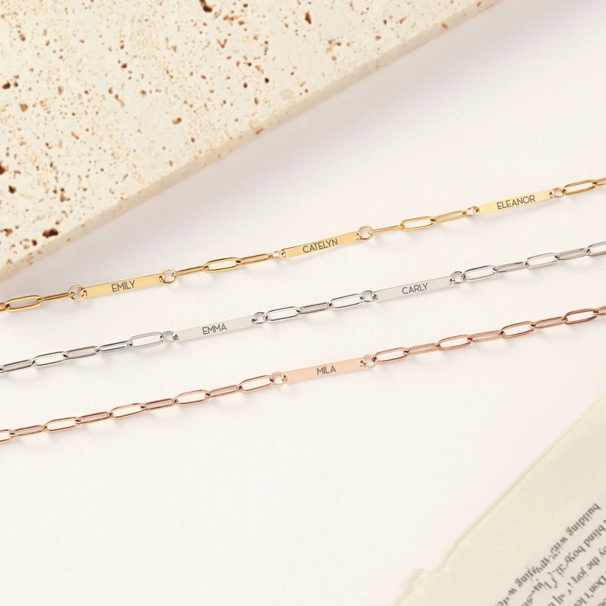 DIY Personalized English Alphabet Name Multiple Bending Cards Multiple Stainless Steel Bracelets - 7