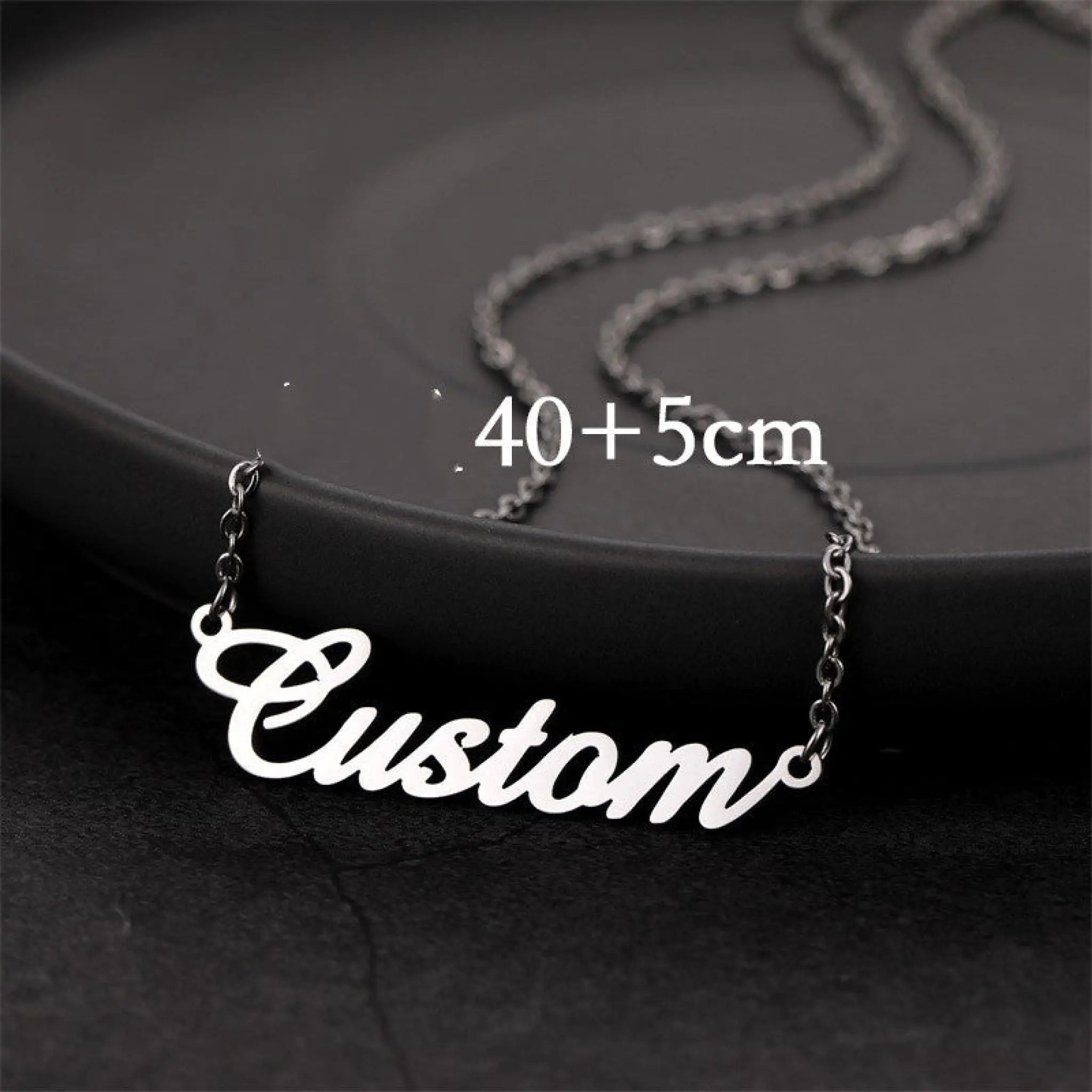 DIY Personalized Pendant Name Necklace For Women Stainless Steel Jewelry - Steel / 40cm - Necklace