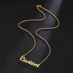 DIY Personalized Pendant Name Necklace For Women Stainless Steel Jewelry - Necklace