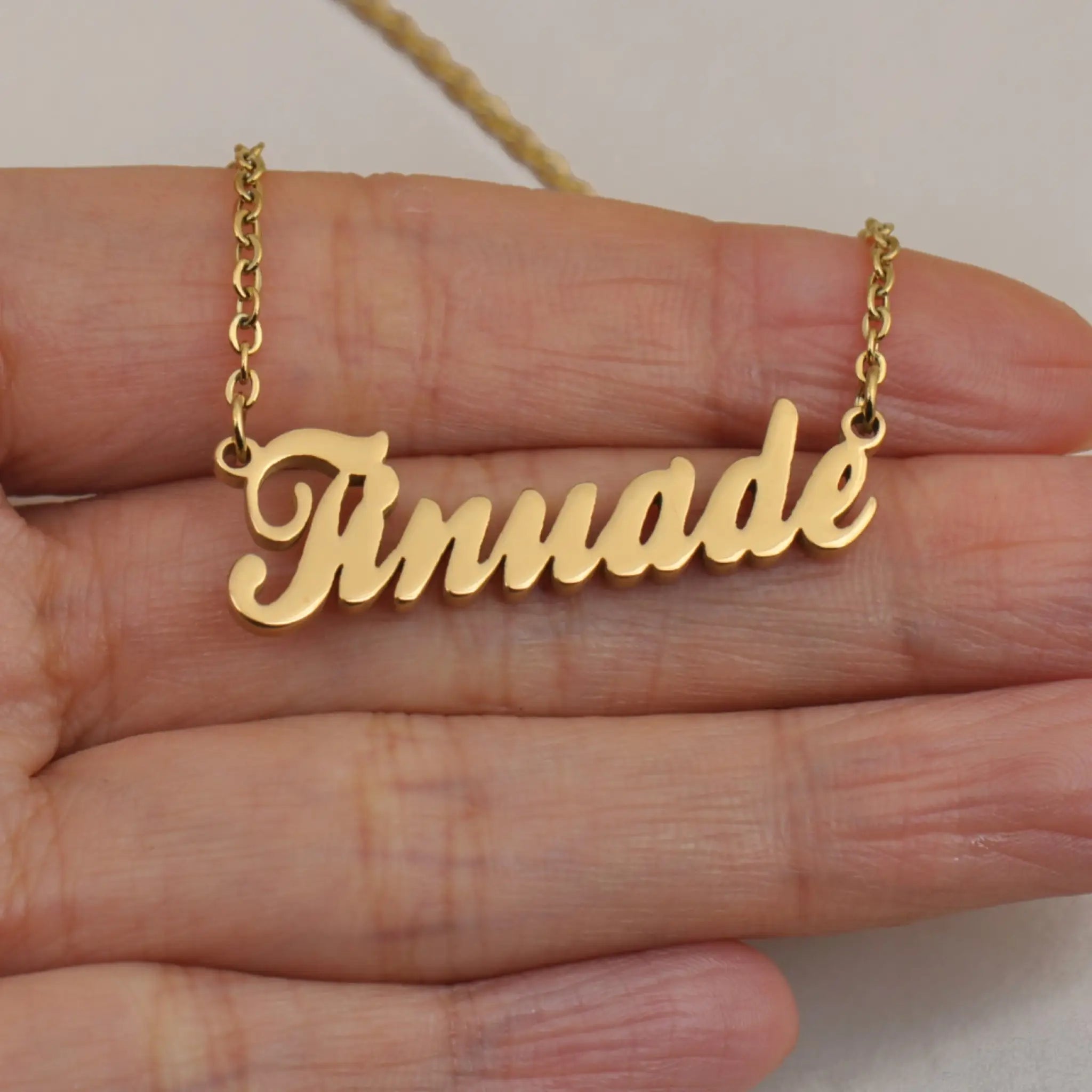 DIY Personalized Pendant Name Necklace For Women Stainless Steel Jewelry - Necklace