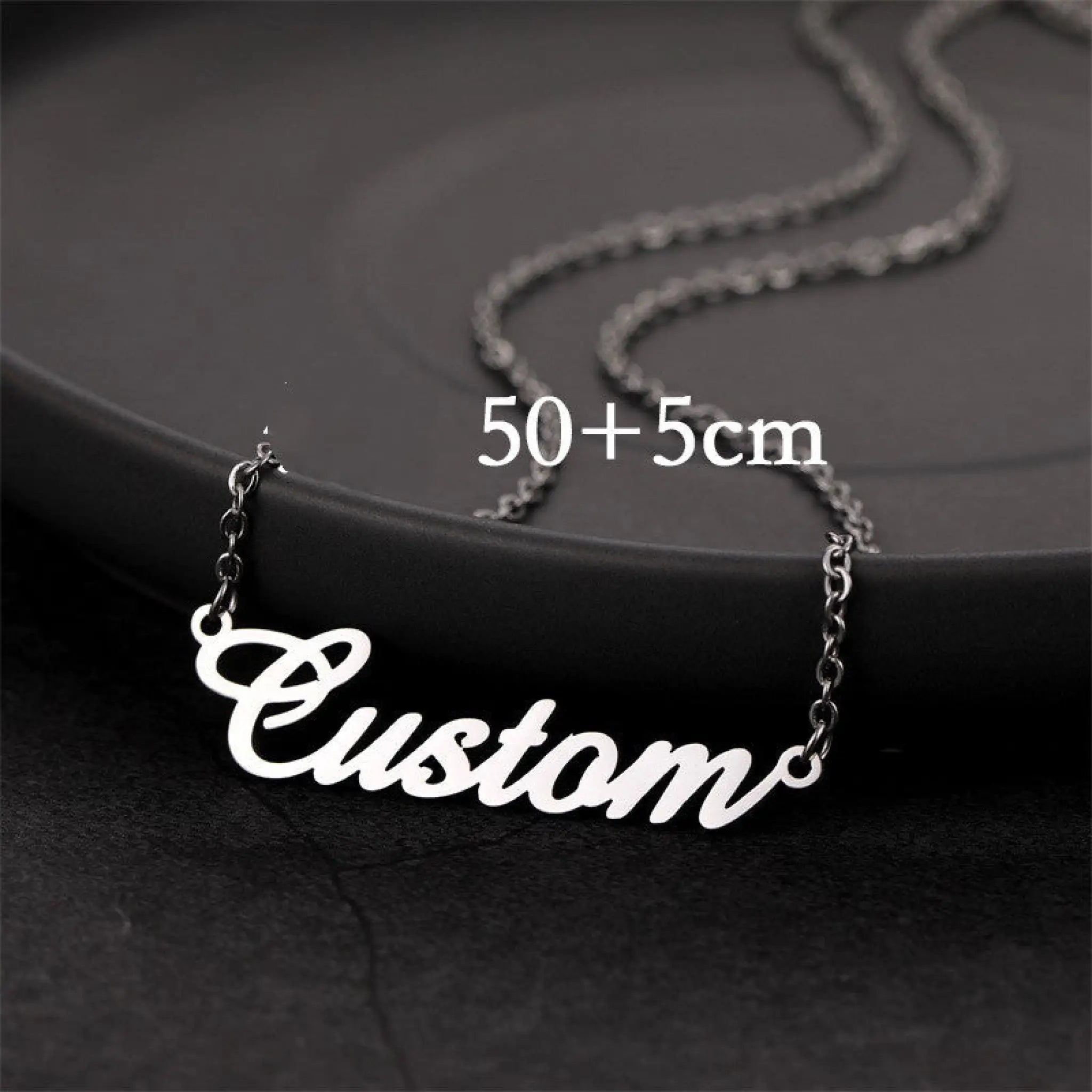 DIY Personalized Pendant Name Necklace For Women Stainless Steel Jewelry - Steel / 50cm - Necklace