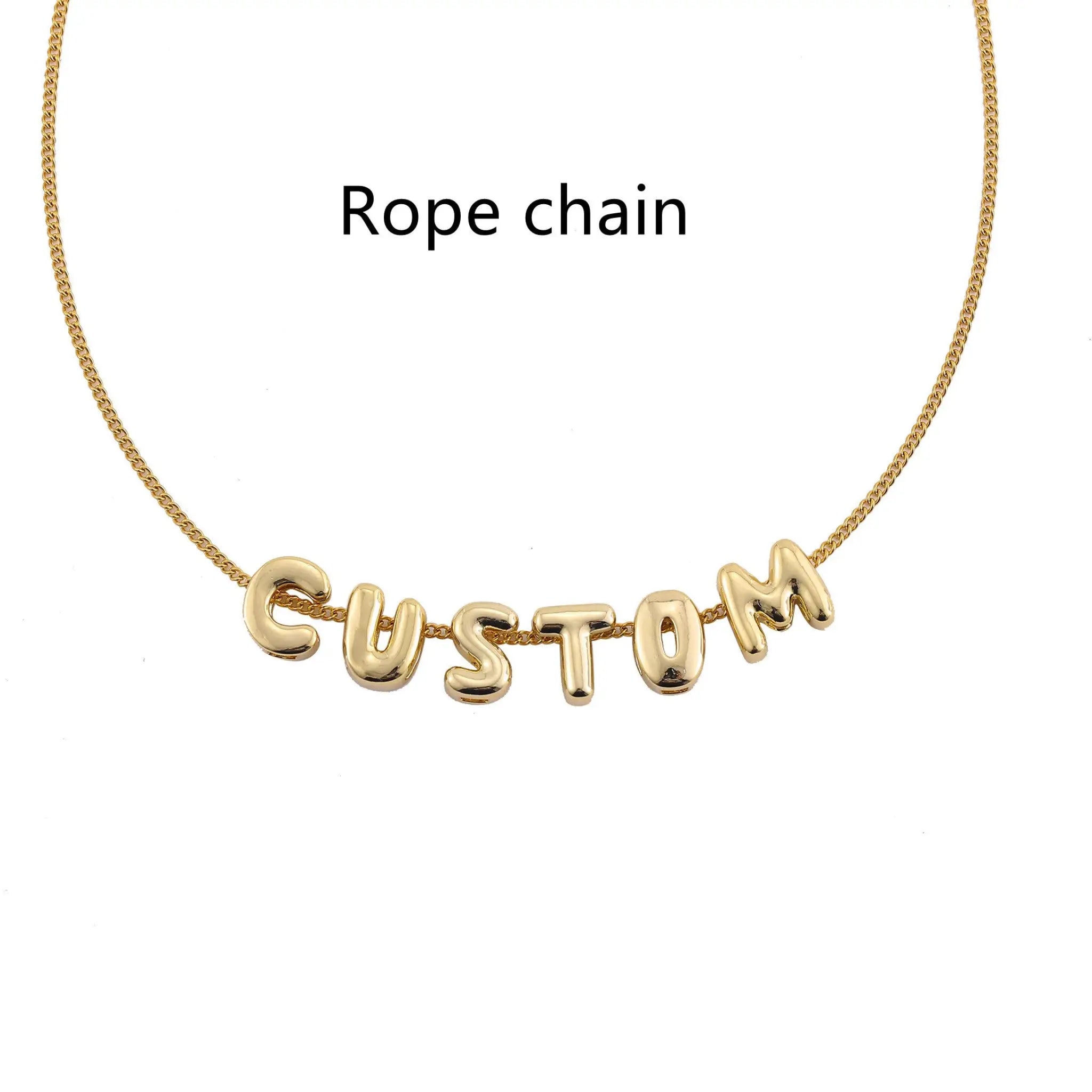 DIY Personalized Stainless Steel English Letter Necklace - 7