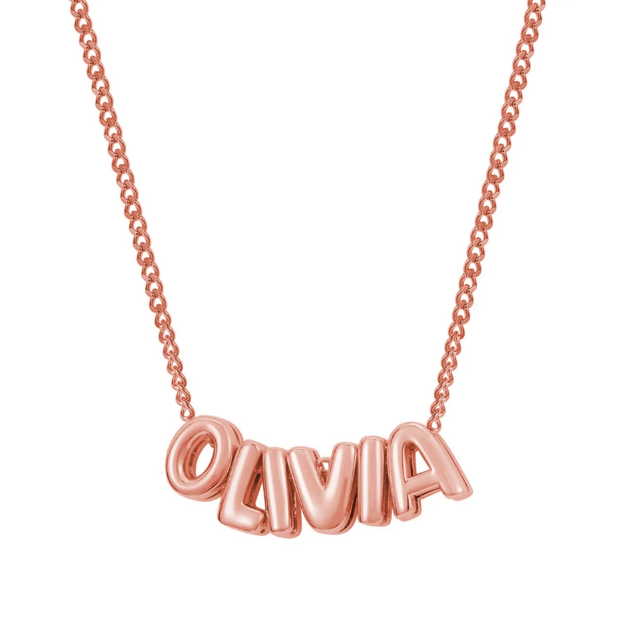 DIY Personalized Stainless Steel English Letter Necklace - Rose Gold / 1letter - 7