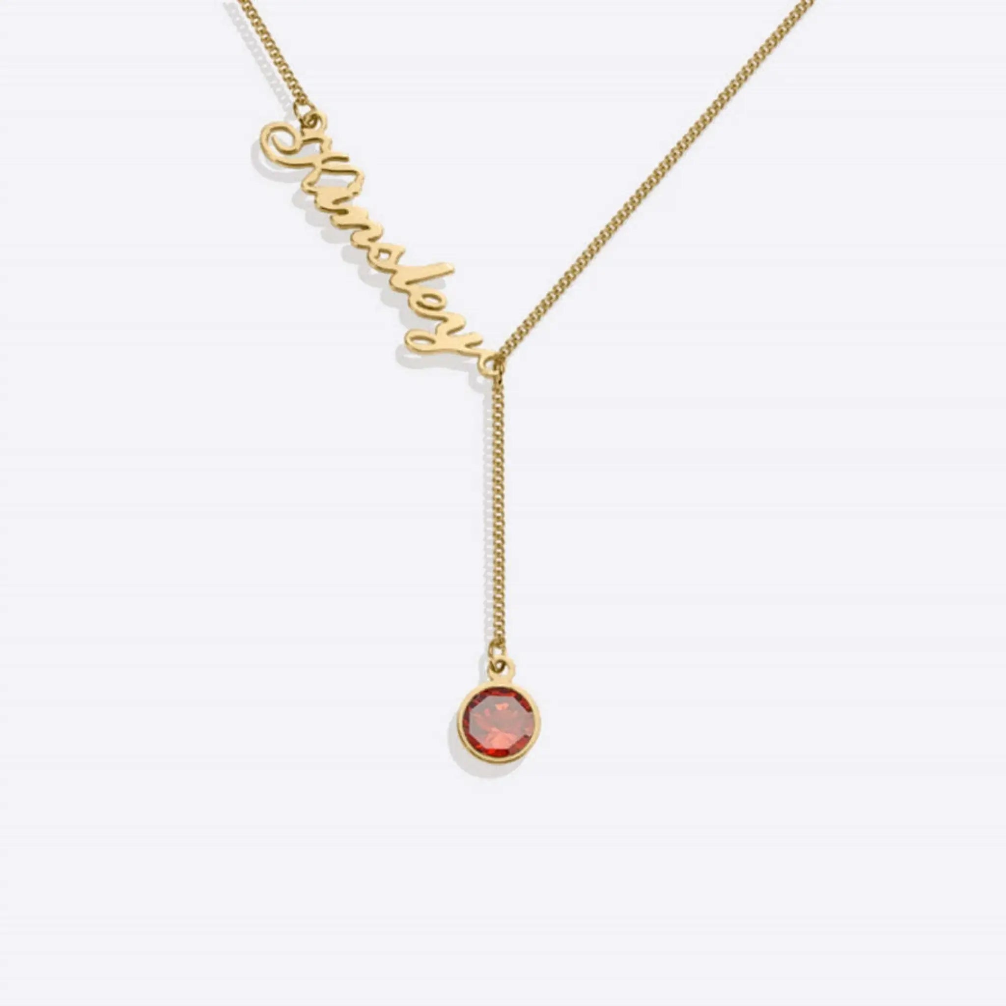DIY Stainless Steel Month Peanut Sun Stone Name Necklace - 7