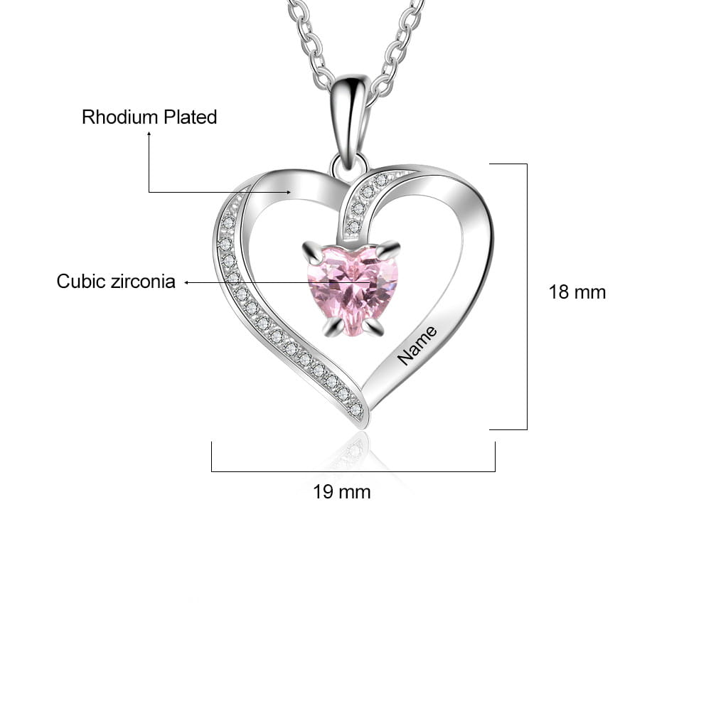 Anpassbare Sterling Silber Stein Halskette in Weiß