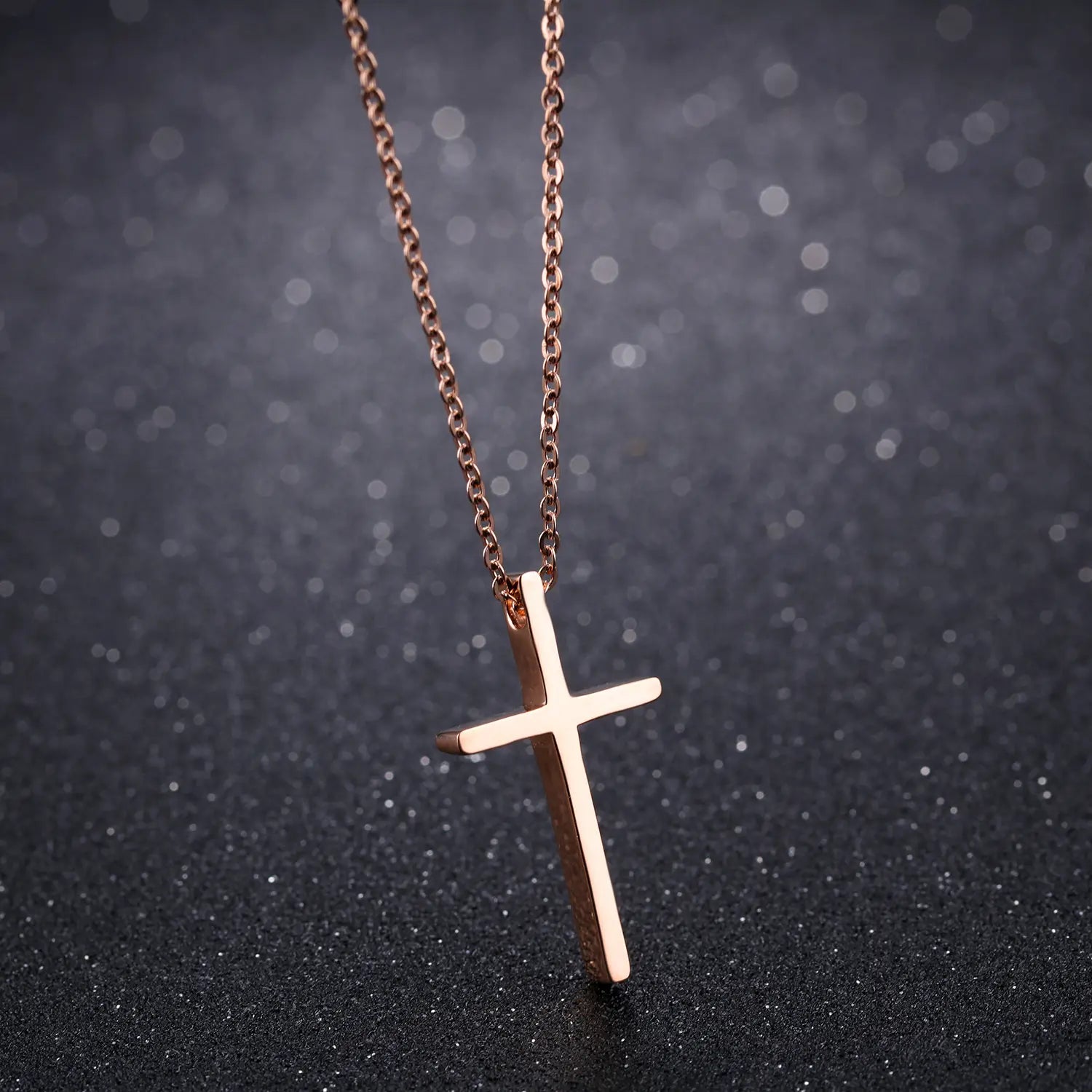 Simple Couple Necklace in Titanium Steel with Personalized Pendant