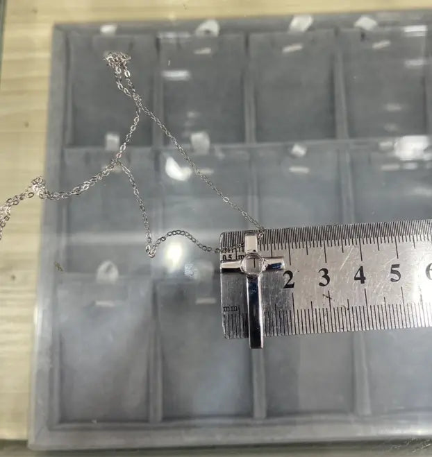 Sterling Silber Paar Kreuz Halskette für weibliche und männliche Modelle