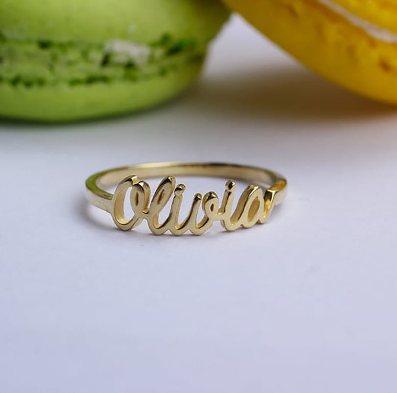 Customized Stainless Steel Name Ring for Unique Jewelry Style