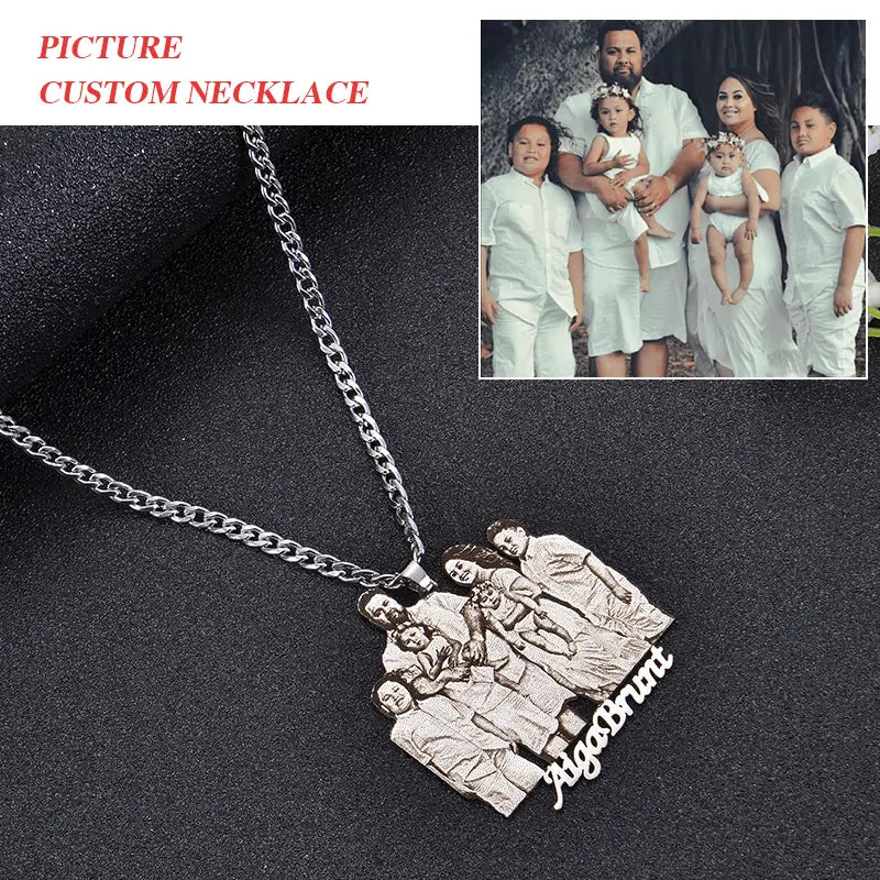 Individuelle Fotoalbum-Halskette aus Edelstahl für einzigartigen Schmuck