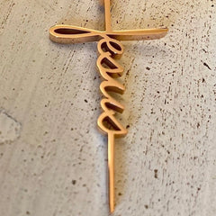 English Letter Jesus Stainless Steel Name Pendant Necklace