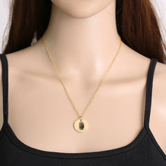 Engraved Fingerprint Name Stainless Steel Necklace - 7