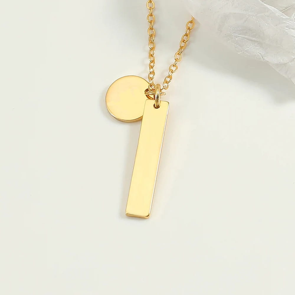 Personalized Stainless Steel Circular Necklace for Unique Jewelry