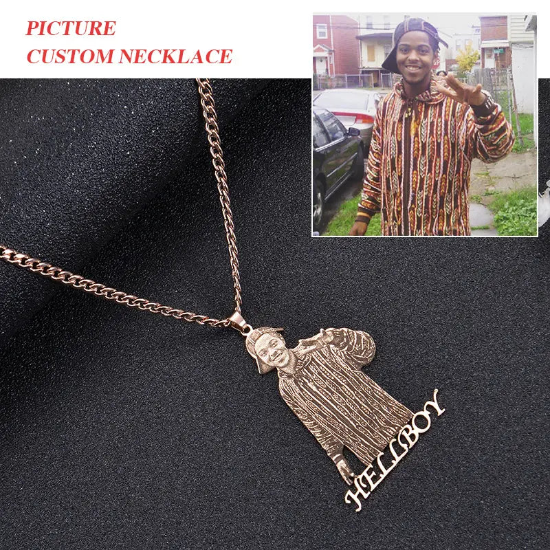 Individuelle Fotoalbum-Halskette aus Edelstahl für einzigartigen Schmuck