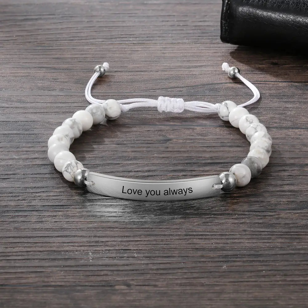 Personalisierte gravierte Bar-Armbänder für Ihn in stilvollen Farben