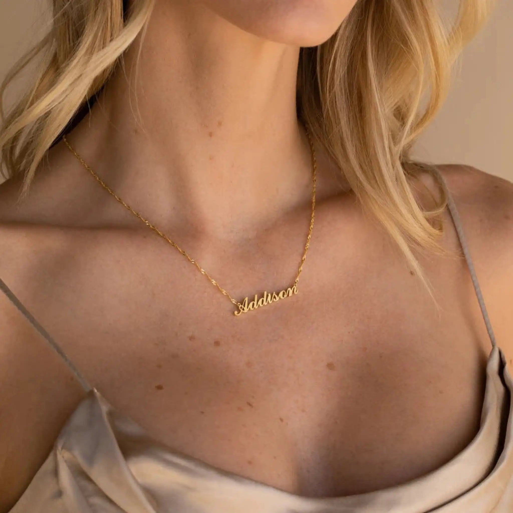 Fashion Handwritten Name Necklace Stainless Steel - Necklace