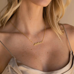 Fashion Handwritten Name Necklace Stainless Steel - Necklace