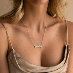 Fashion Handwritten Name Necklace Stainless Steel - Necklace