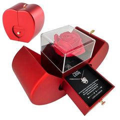 Fashion Jewelry Box Red Apple Christmas Gift Necklace Eternal Rose For Girl Mother’s Day Valentine’s Day Gifts