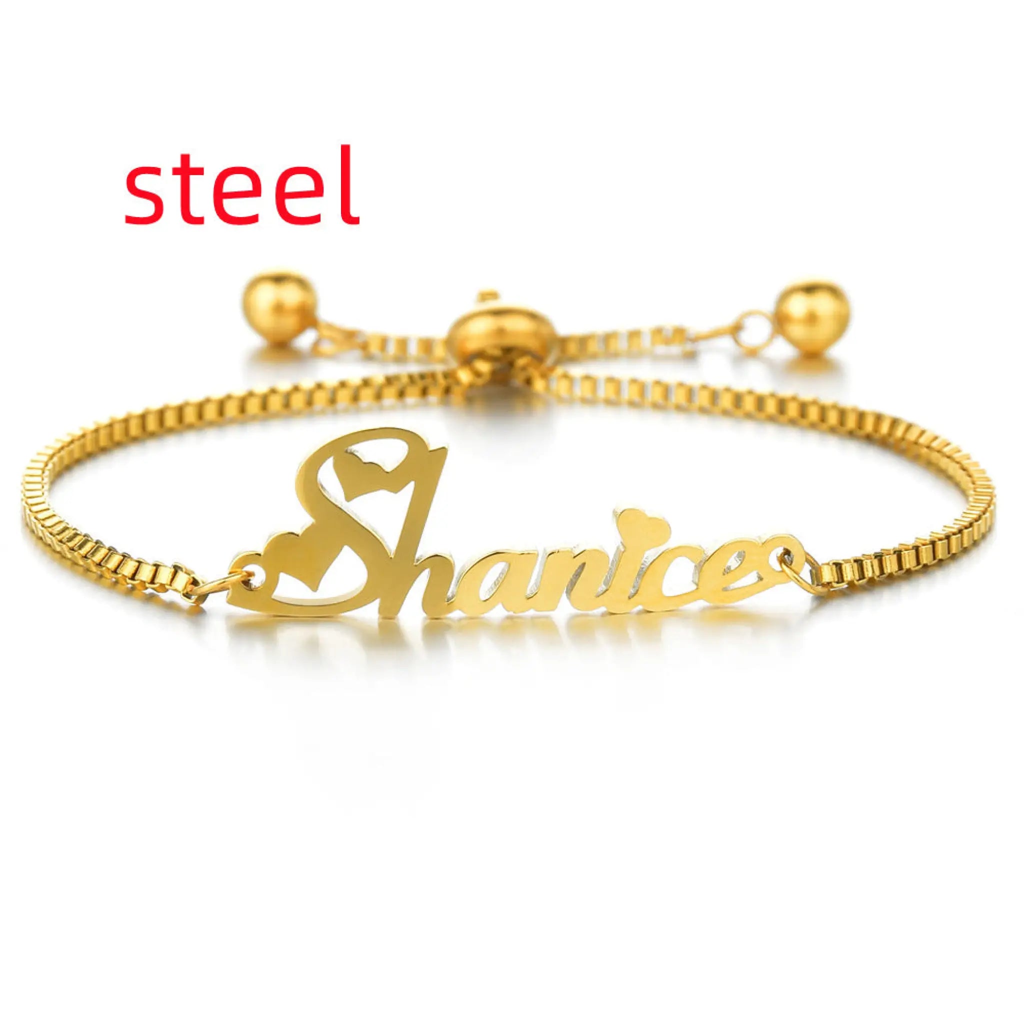 Fashionable And Personalized Stainless Steel Customized Bracelet - Steel - 7