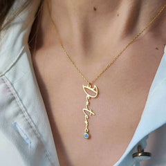Fashionable Stainless Steel Name Necklace - 7