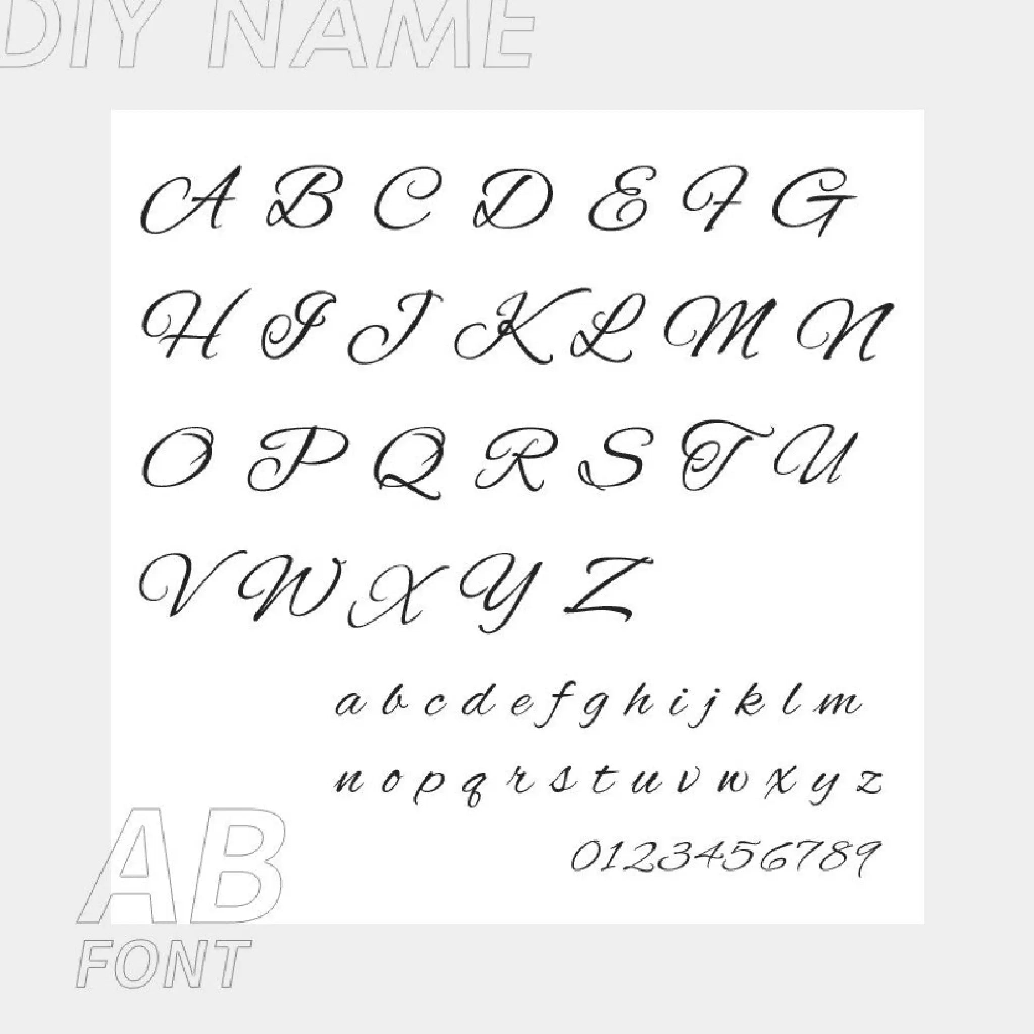 Fashionable Stainless Steel Name Necklace - AB font / Gold - 7