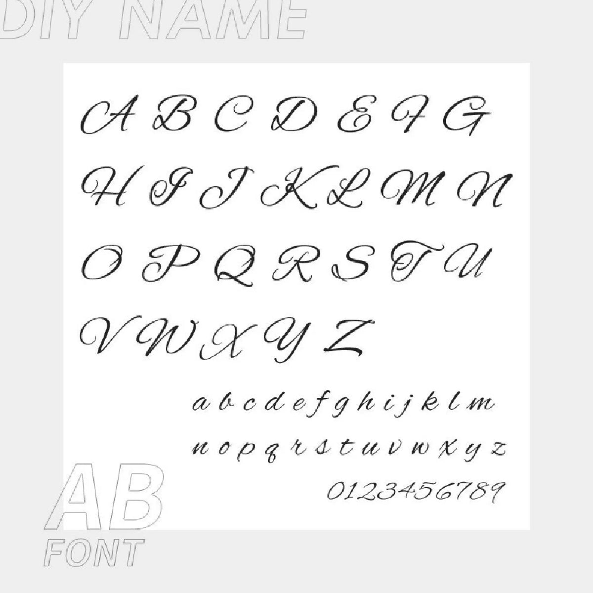 Fashionable Stainless Steel Name Necklace - AB font / Gold - 7