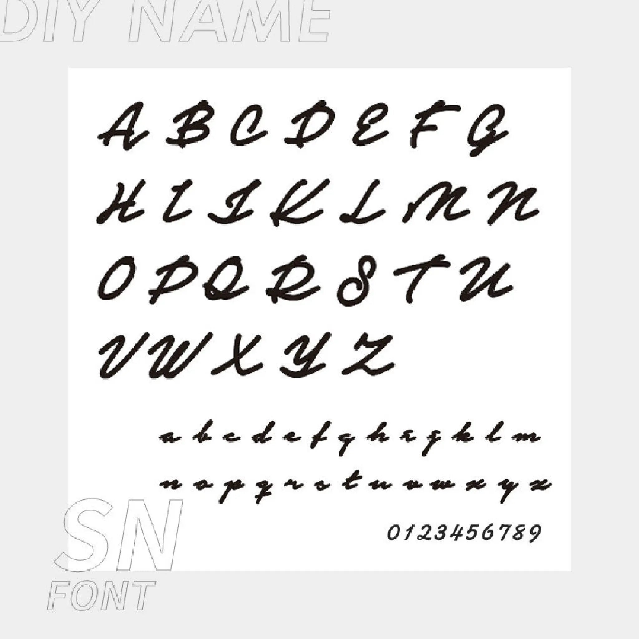 Fashionable Stainless Steel Name Necklace - SN font / Gold - 7