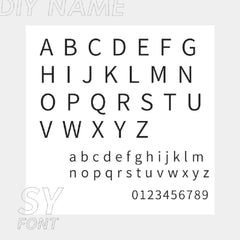 Fashionable Stainless Steel Name Necklace - SY font / Gold - 7