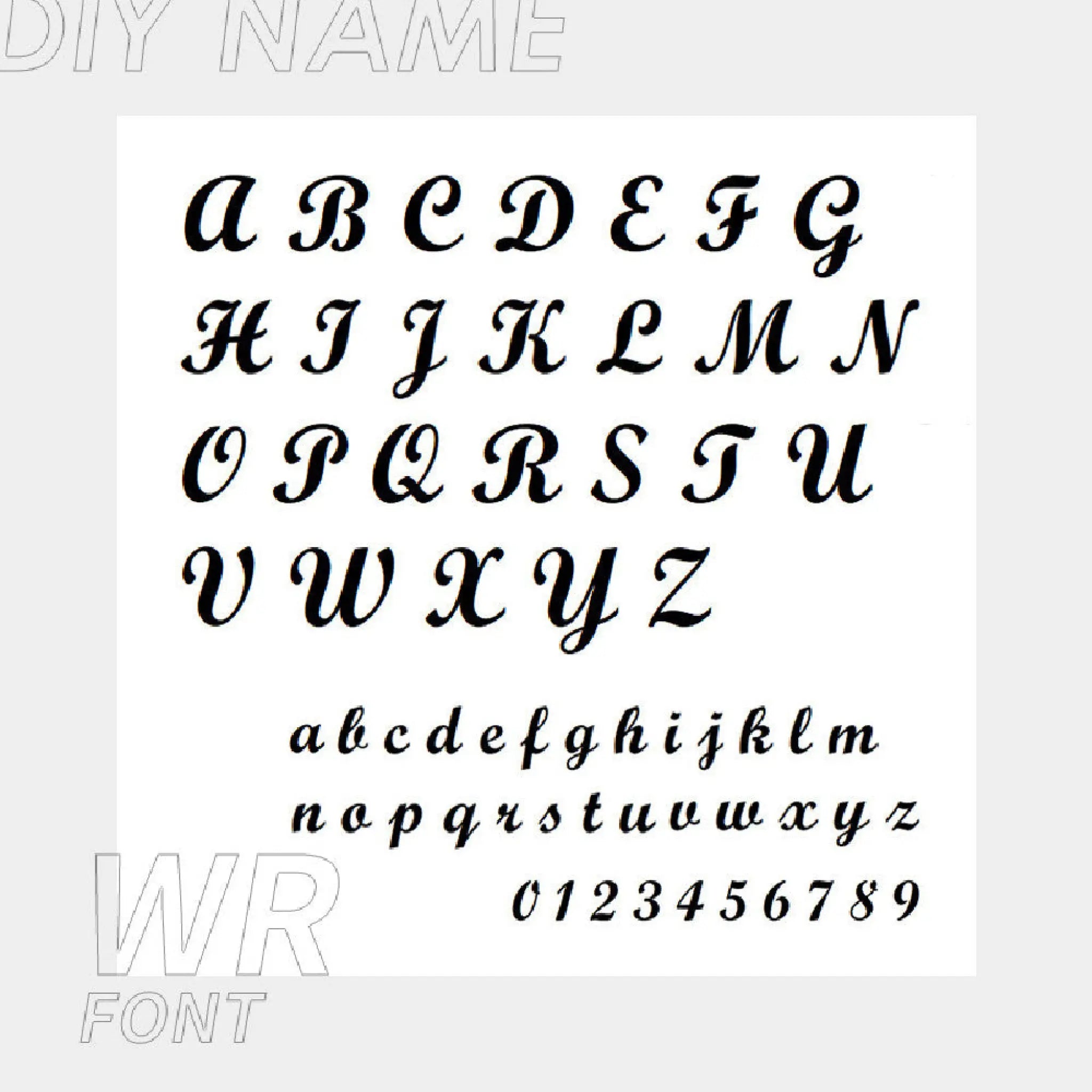 Fashionable Stainless Steel Name Necklace - WR font / Gold - 7