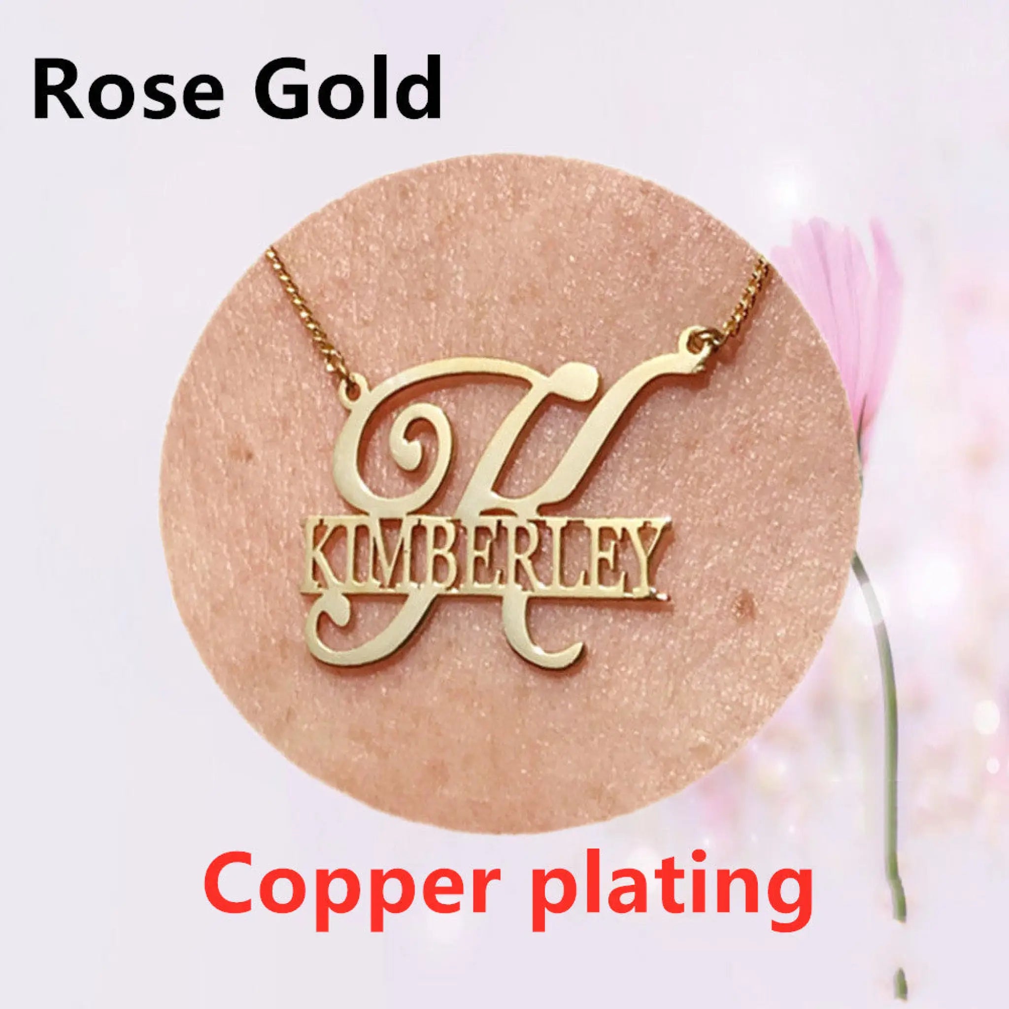 Female Personalized Custom Fashion Clavicle Chain Bracelet With a Minimum Order - Rose Gold Copper plating - 7