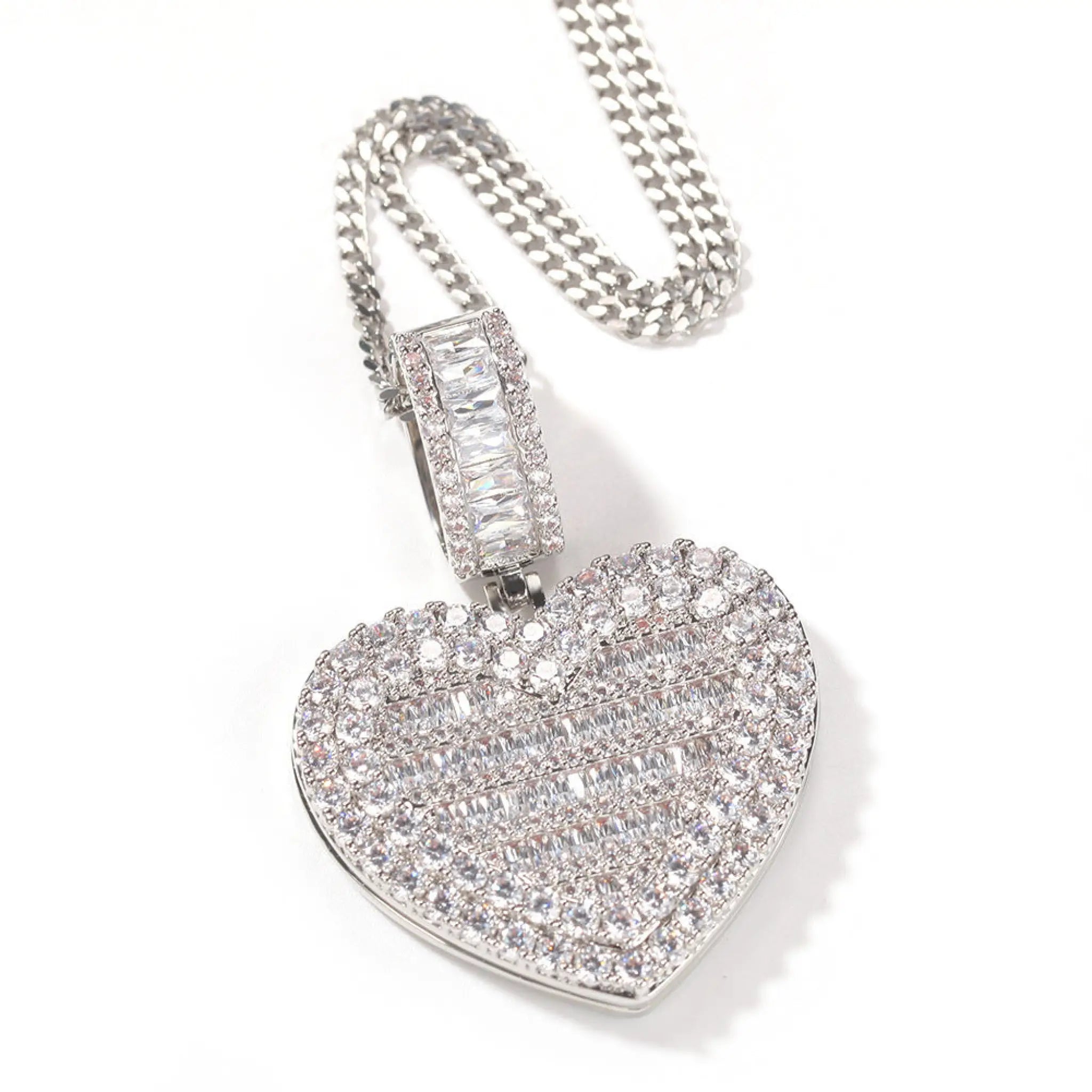 Flip Love DIY Personalized Photo Couple Pendant Necklace - 7