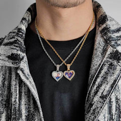 Hip Hop Mini Trumpet Love Photo Pendant Necklace - 7