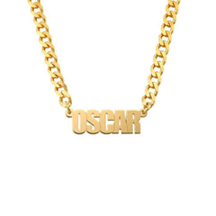 Horsewhip Chain Custom Stainless Steel Old English Name Necklace Ladies Hip Hop Clavicle - 7