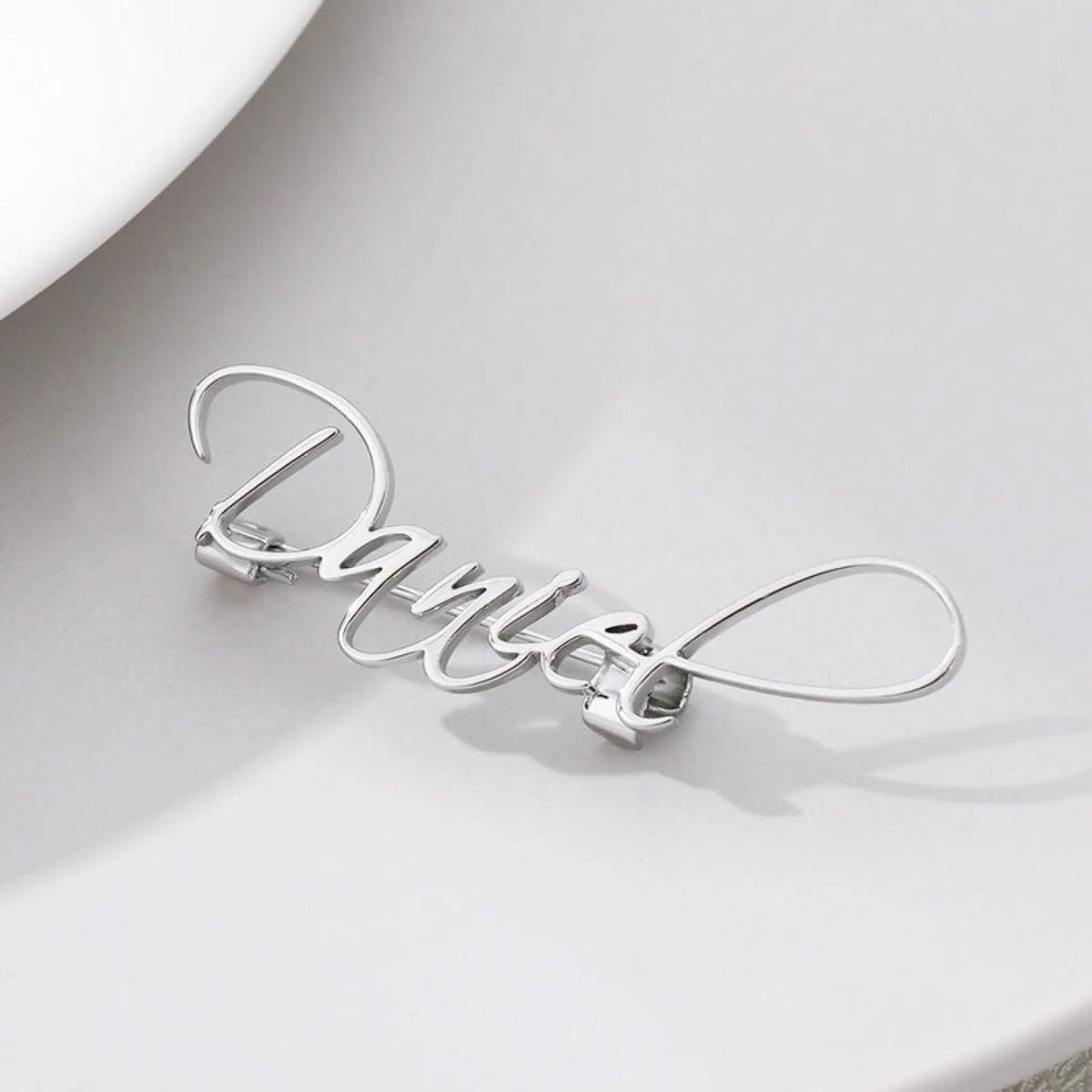 Hot Selling In Europe And America Personalized Stainless Steel Name Brooch Badge Customized Name Customized Brooch