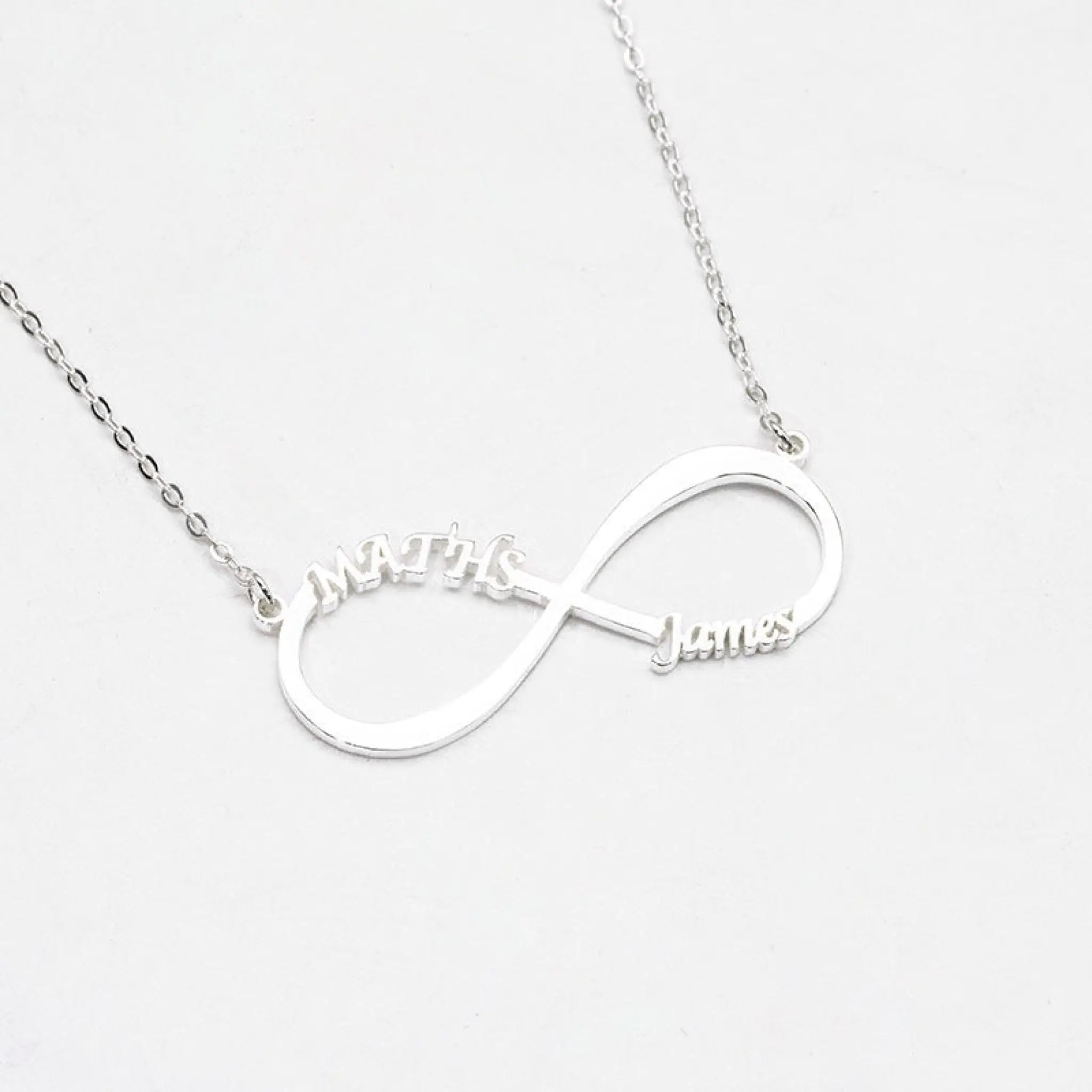 Infinite Alphabet Name Necklace Sterling Silver - Silver - 7