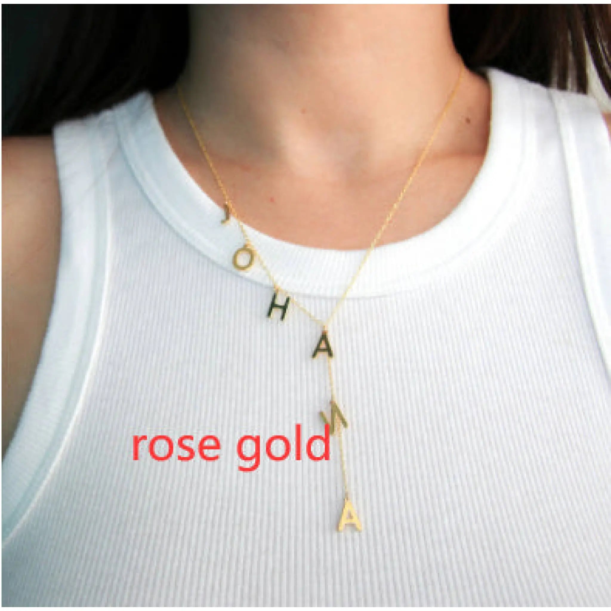 Lariat Y Name Necklace Lariat Name Necklace Dainty Name Necklace Bubble Letters Necklace For Women - 7