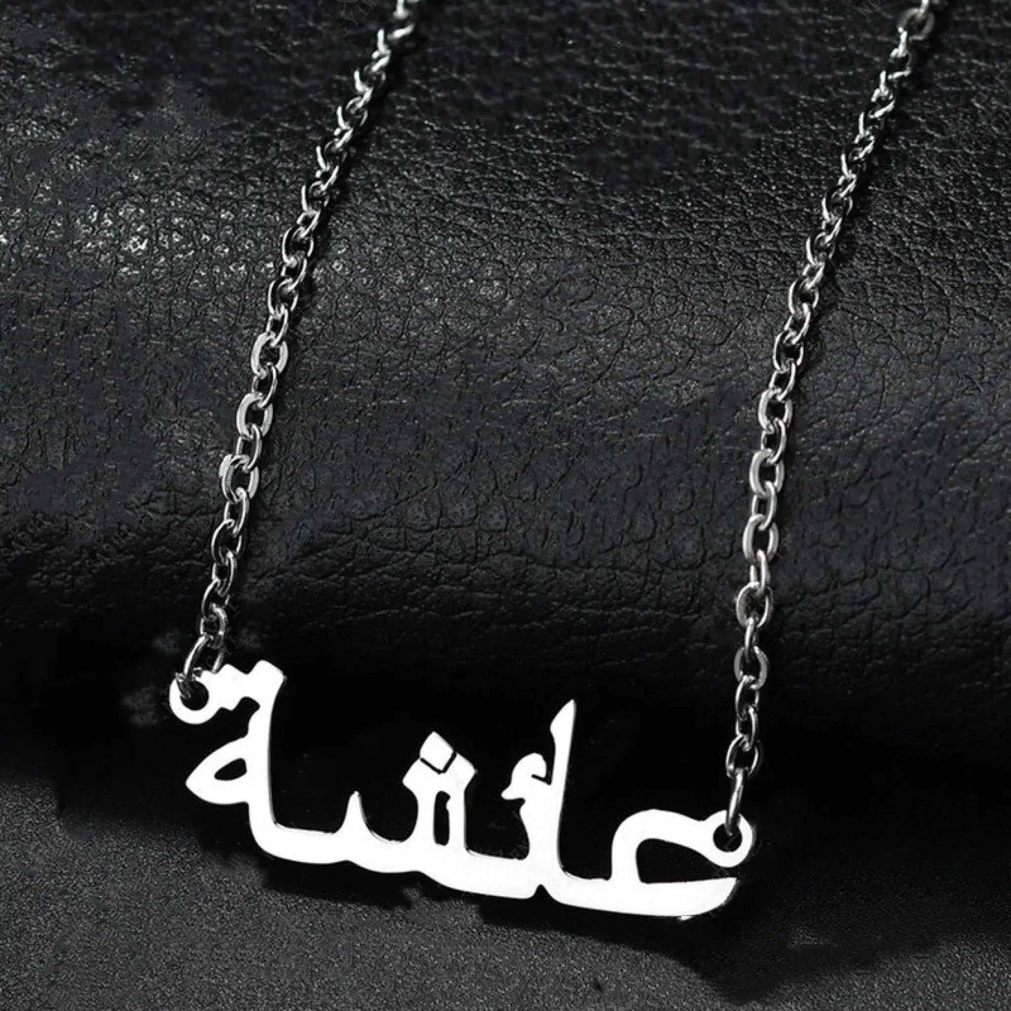 Letter Name Necklace Stainless Steel Ladies Clavicle Chain - Steel color - 7