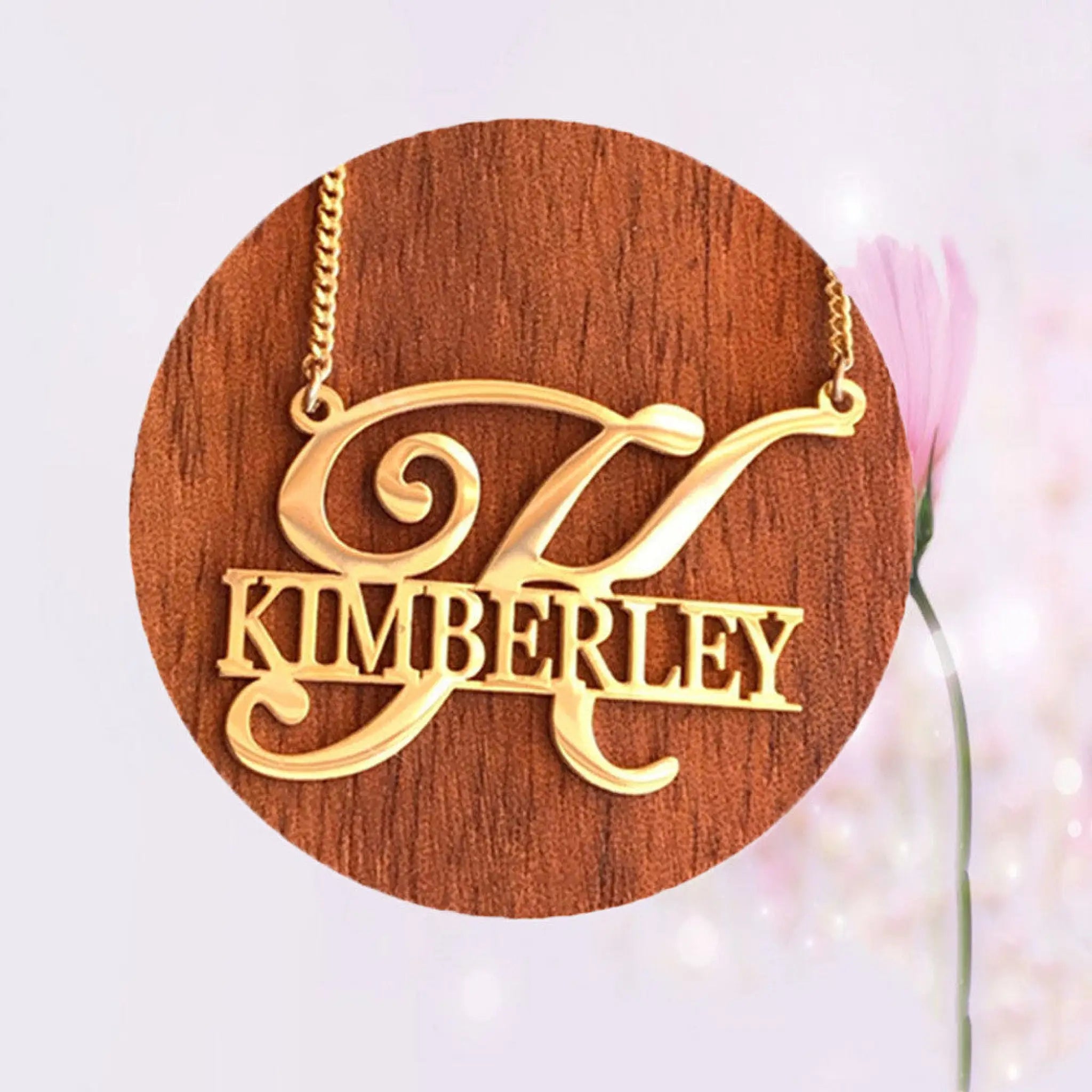 Lnitial Name Stainless Steel Necklace Female Personality Customization - Steel color - 7
