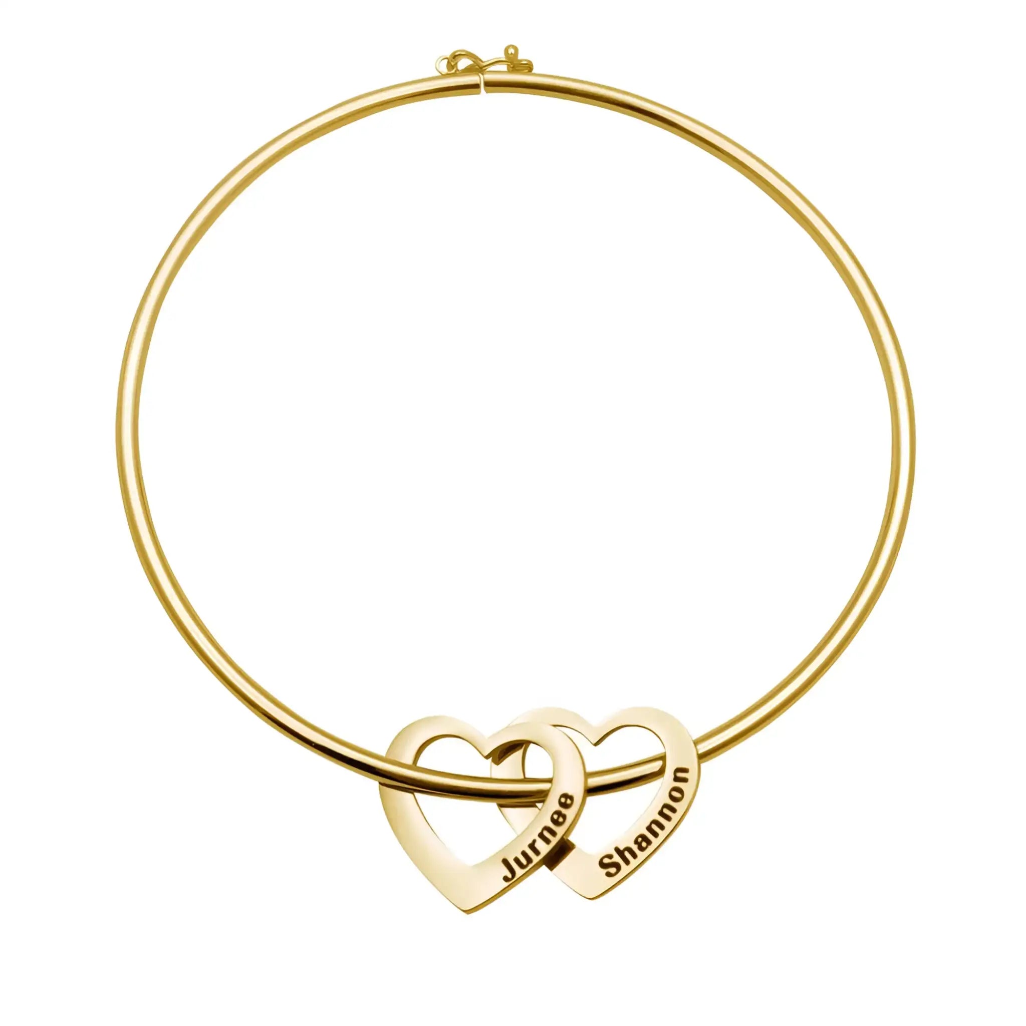 Love Bracelet Peach Heart Name Lettering Titanium Steel Bracelet - Name Bracelets