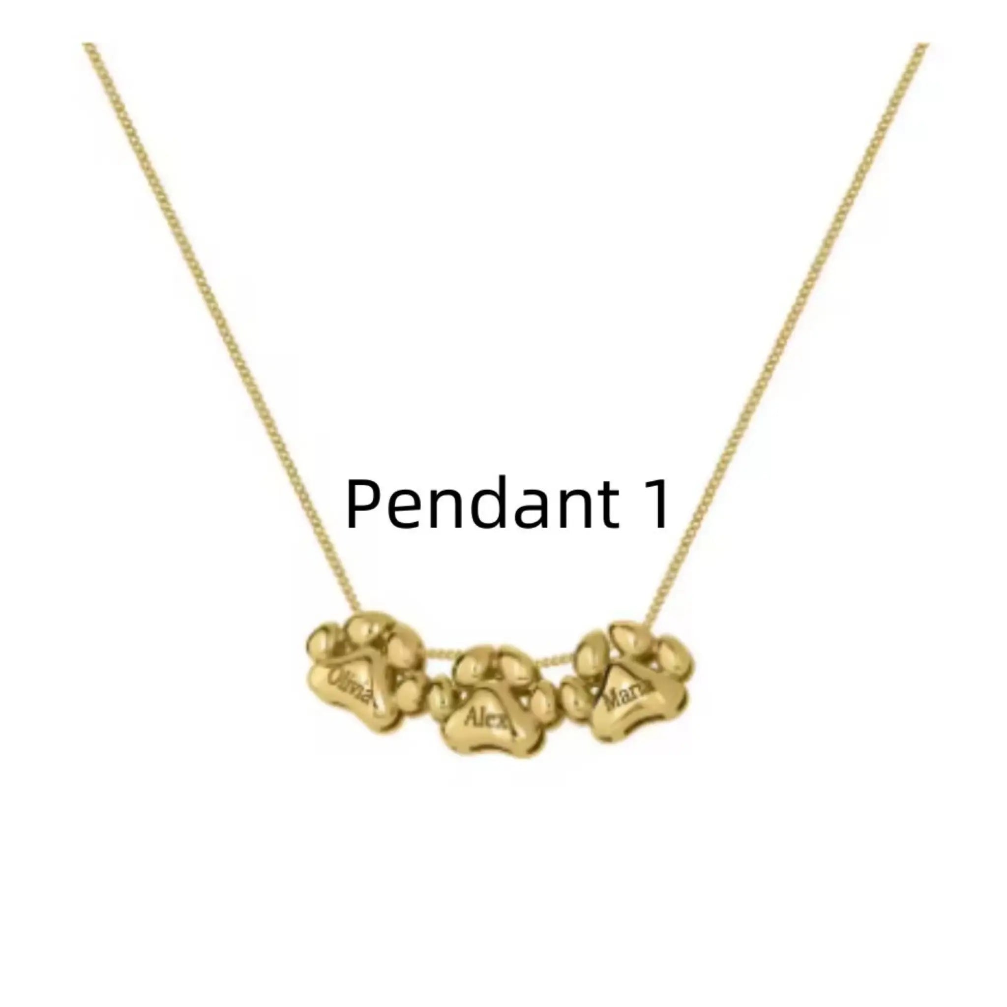 Luxury Hollowed Out Claw Necklace Personalized - Gold / 1 Pendant - 7