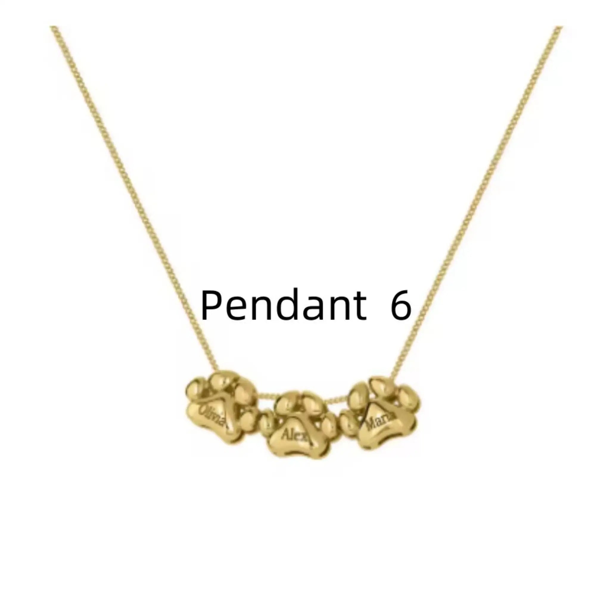 Luxury Hollowed Out Claw Necklace Personalized - Gold / 6 Pendant - 7