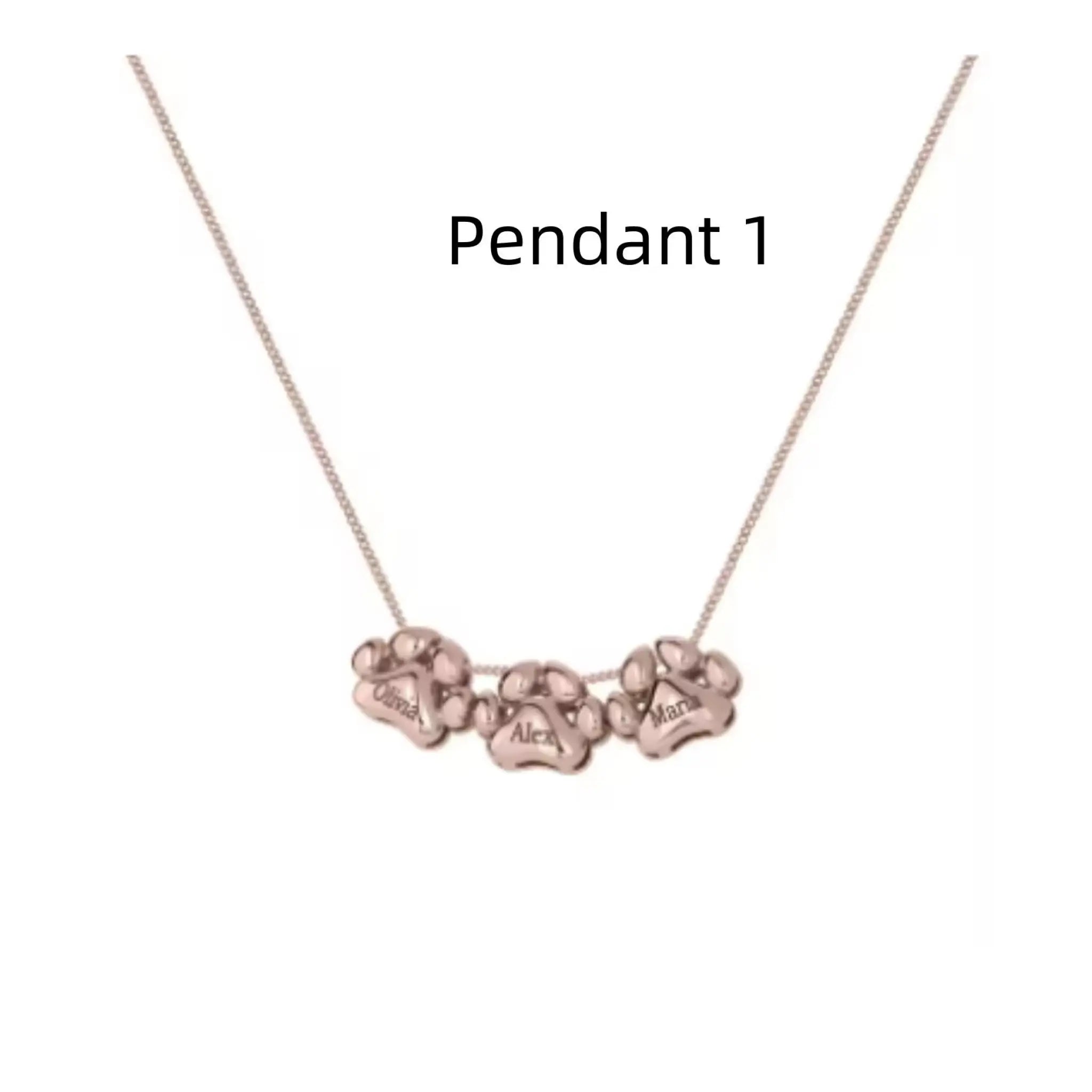 Luxury Hollowed Out Claw Necklace Personalized - Rose Gold / 1 Pendant - 7