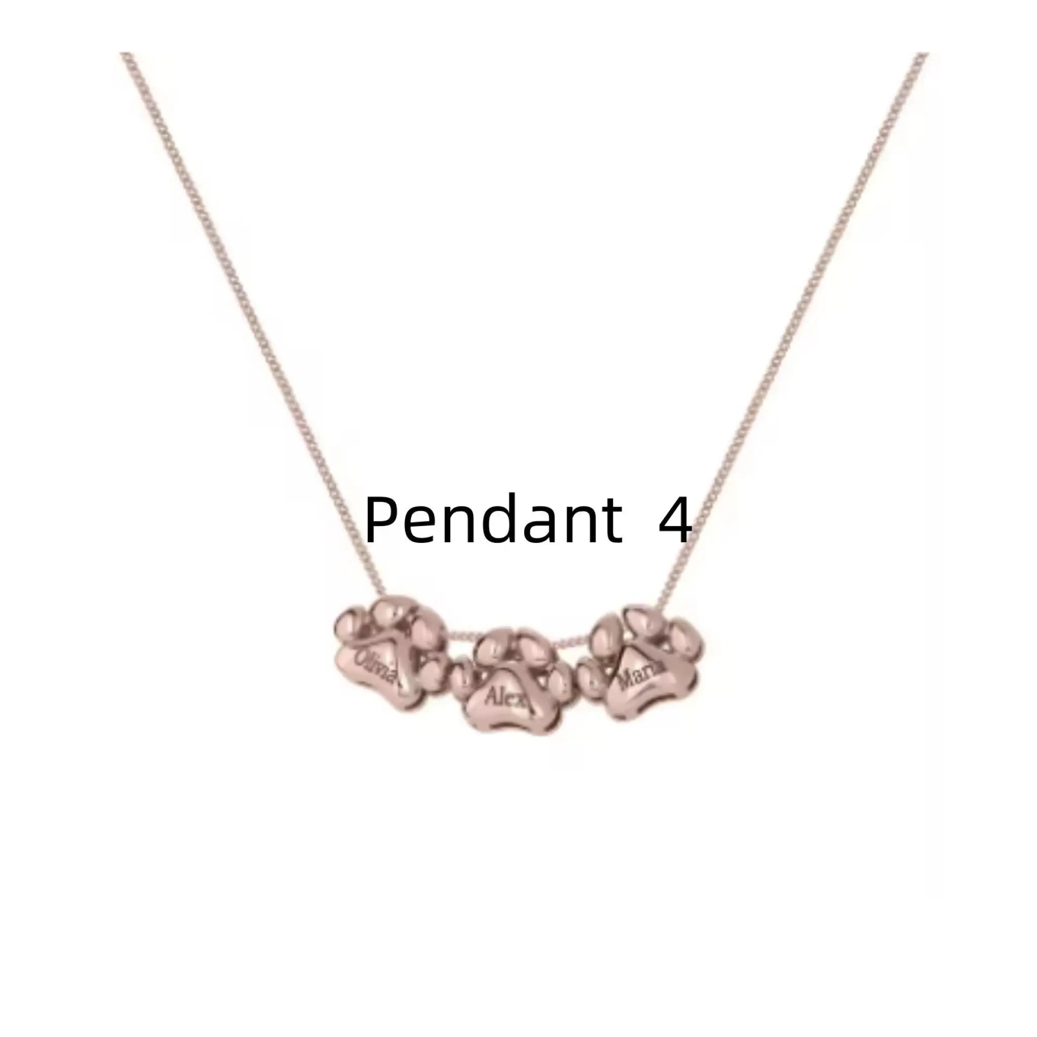 Luxury Hollowed Out Claw Necklace Personalized - Rose Gold / 4 Pendant - 7