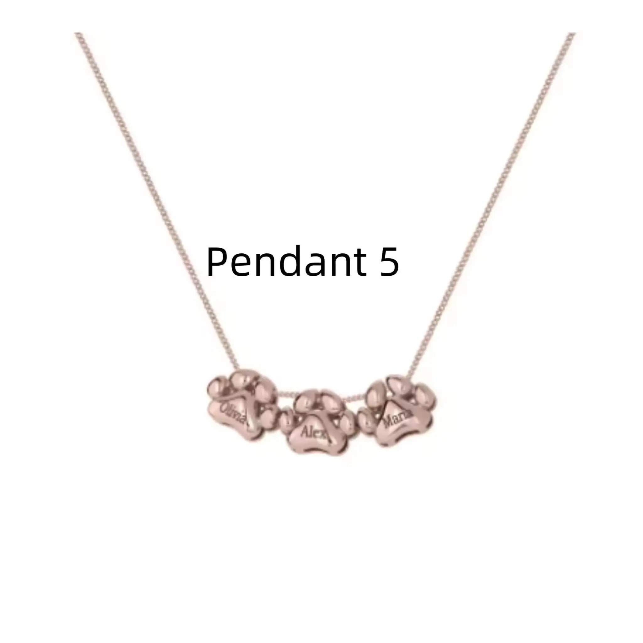 Luxury Hollowed Out Claw Necklace Personalized - Rose Gold / 5 Pendant - 7
