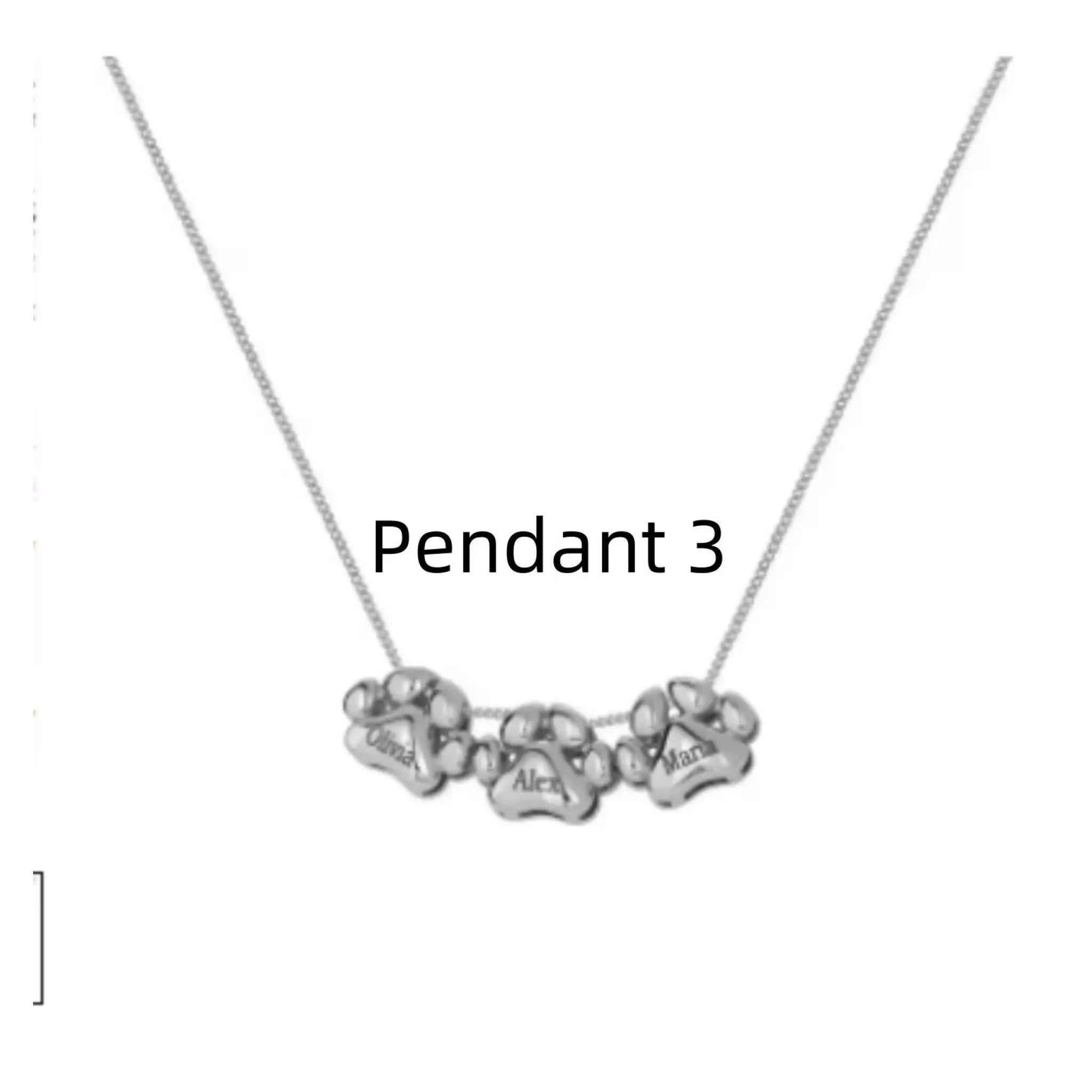 Luxury Hollowed Out Claw Necklace Personalized - Silver / 3 Pendant - 7