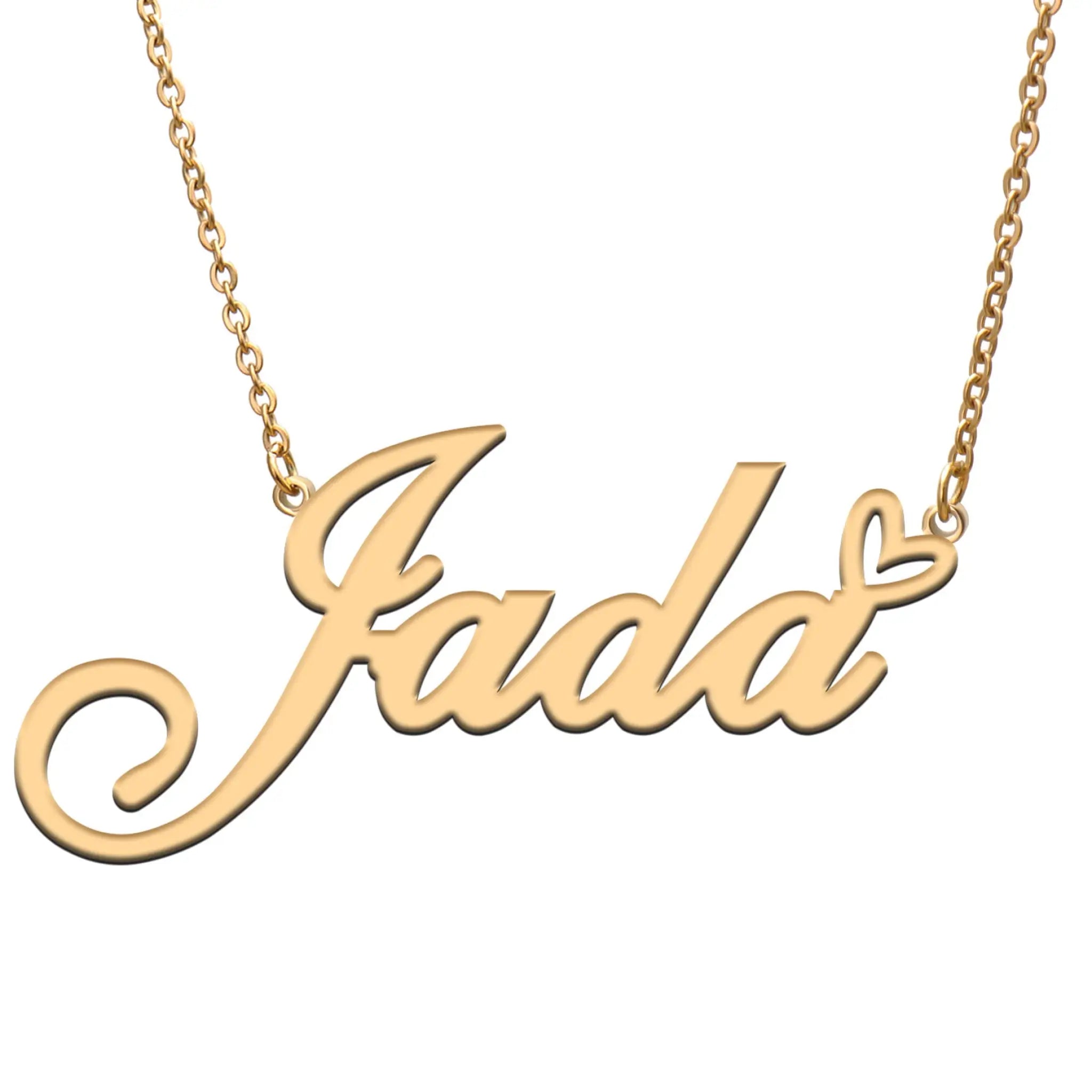 Name Birthday Gift English Alphabet Necklace - Gold - 7