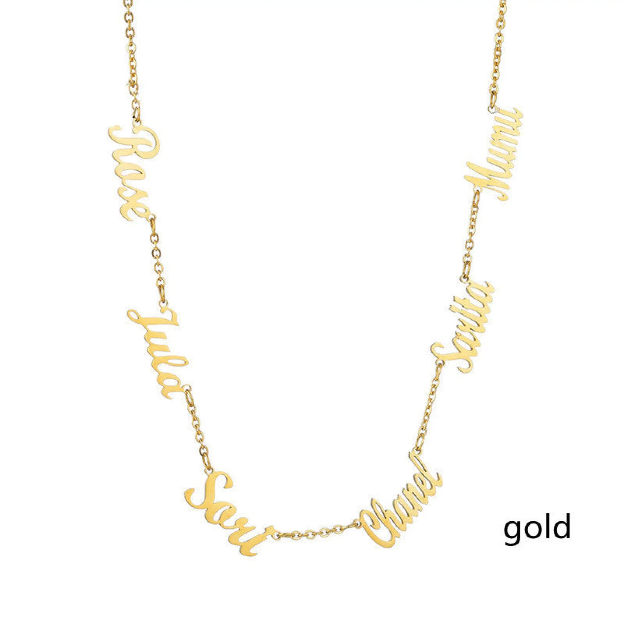 Name Custom Necklace Customize Multiple Name Necklaces - Necklace