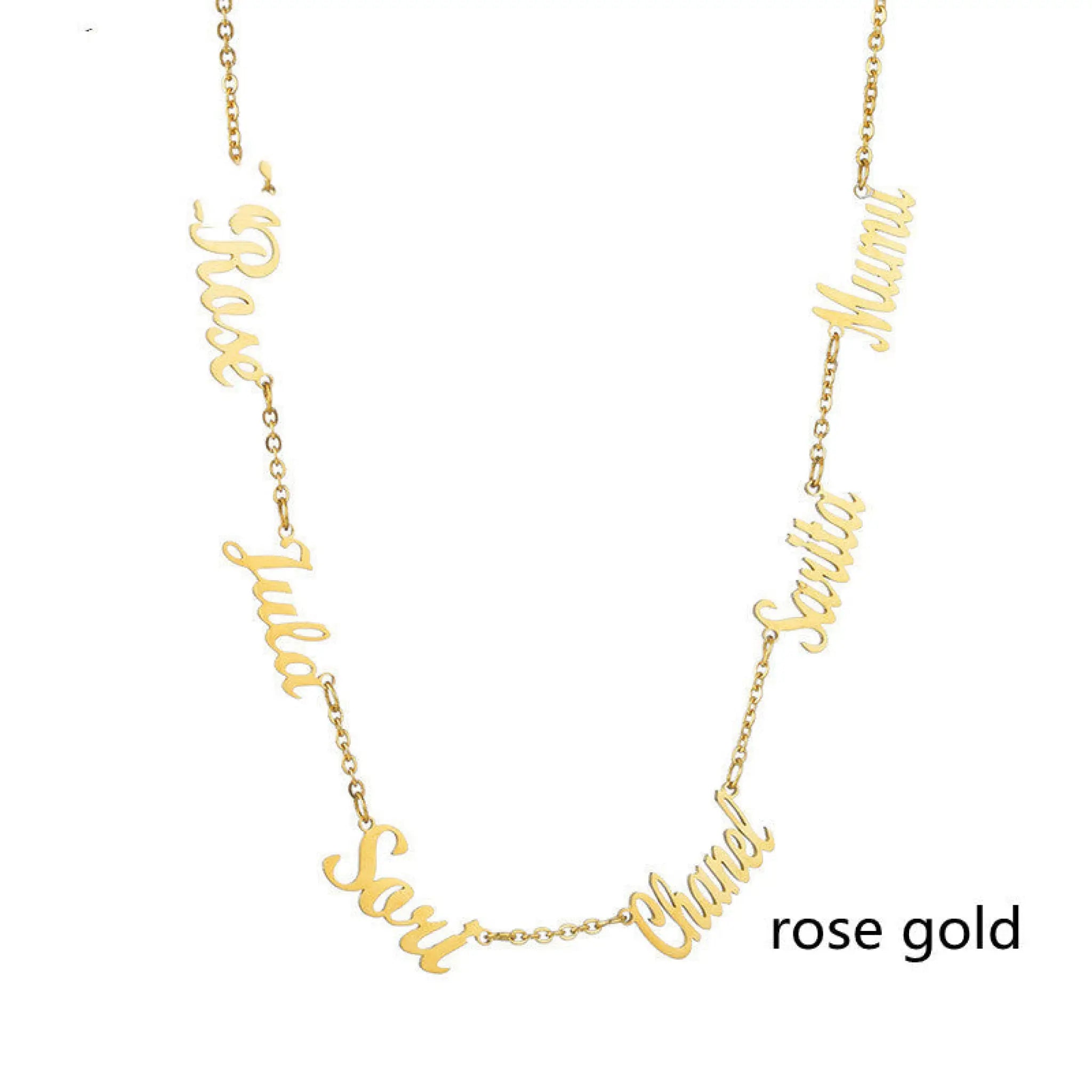 Name Custom Necklace Customize Multiple Name Necklaces - Necklace