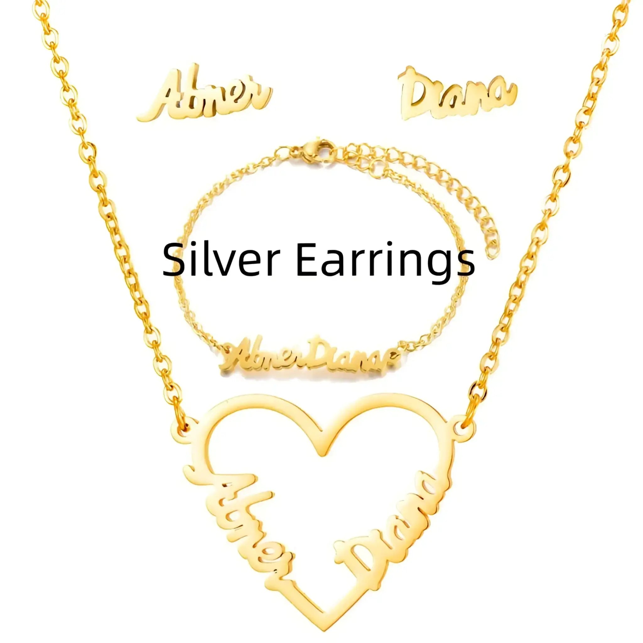 Name Earrings With Engraved Characters Are Versatile And Minimalist - Silver / Earrings - 7