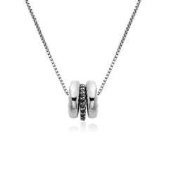 Name Necklace Female DIY Personalized Custom Diamond - Steel color - 7